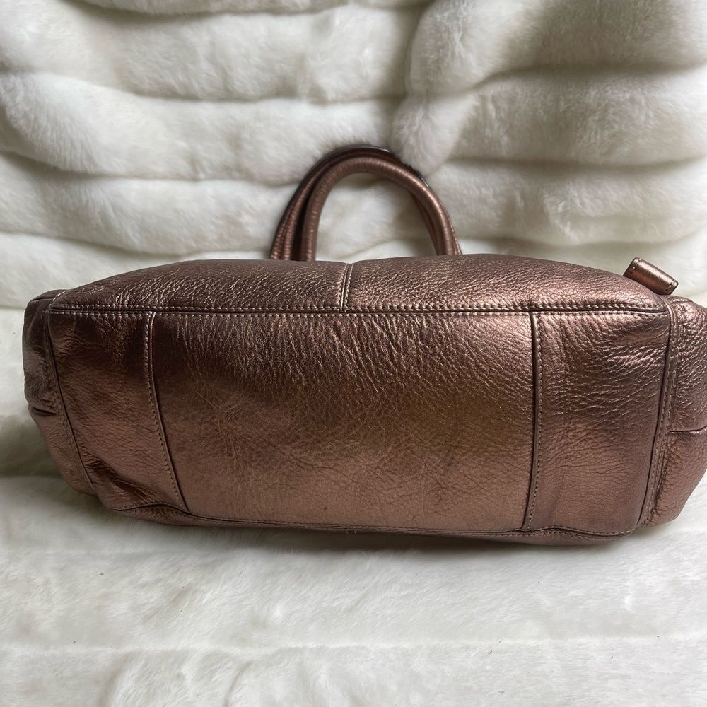 B. Makowsky Shimmering Bronze Shoulder Bag - Picture 7 of 13